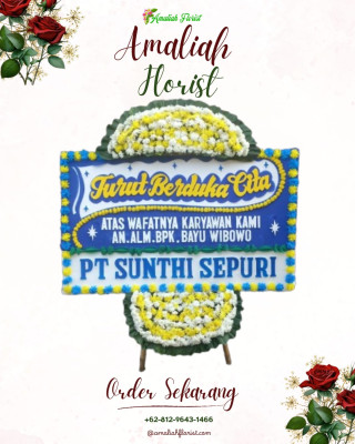 Papan Bunga Duka di Karya Mulia